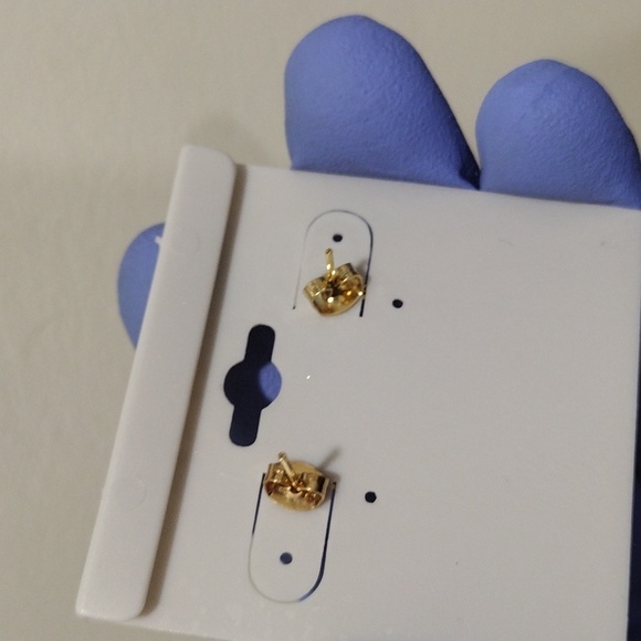 Women's Polished Gold-tone Off-White Beads Design Drop Dangle Earrings, #6 - Picture 3 of 4